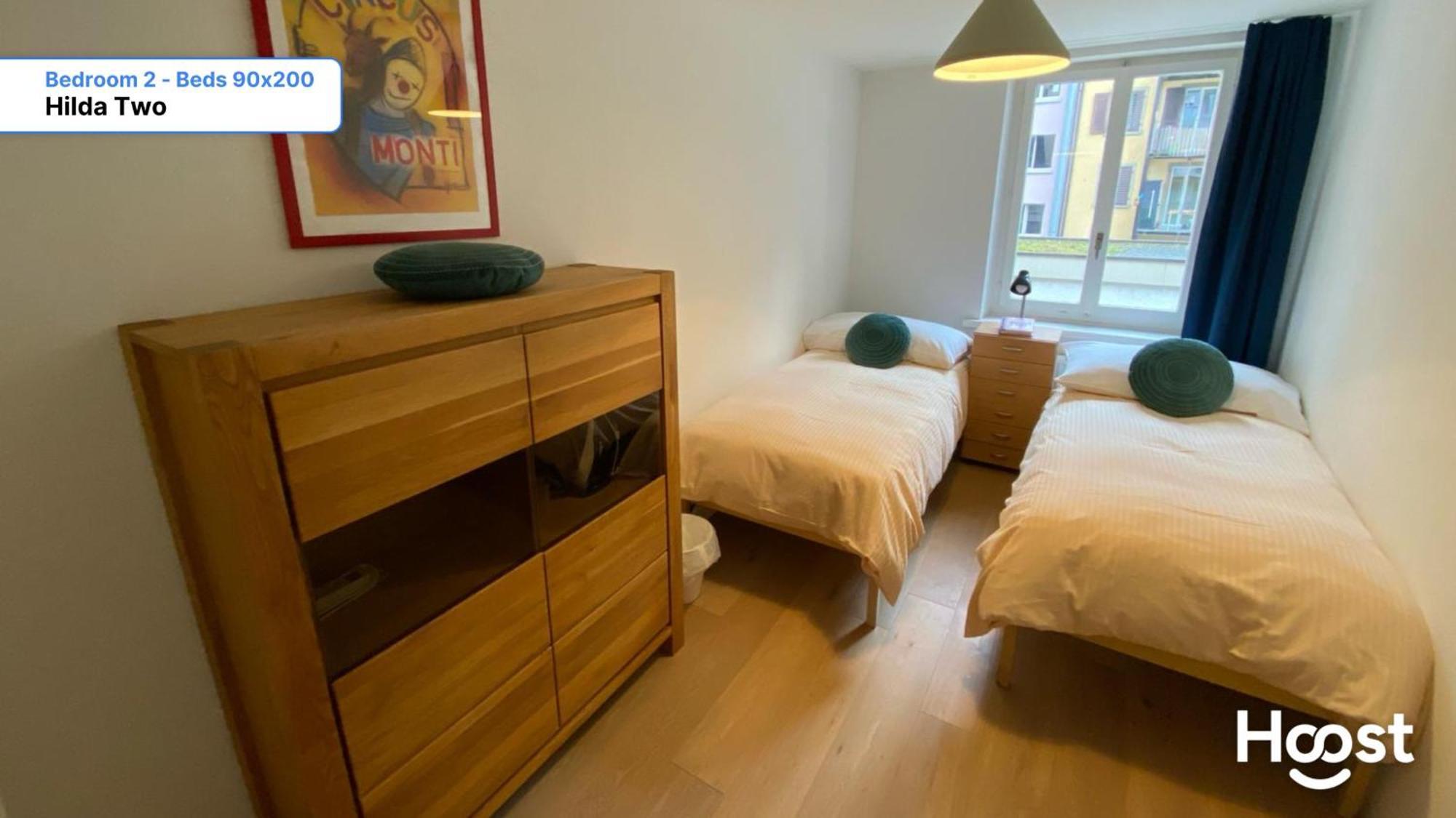 H2 With 3,5 Rooms, 2Br, Living Room And Kitchen, Central And Quite Zurich Extérieur photo